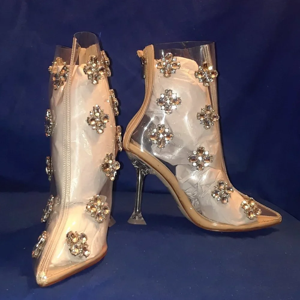 AZALEA WANG  JUST LET YOU GO STILETTO BOOTIE IN NUDE